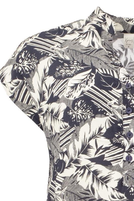 NED lucie sl marine leaf mix woven